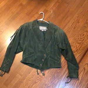 BOHO leather suede fringe tassels western VINTAGE